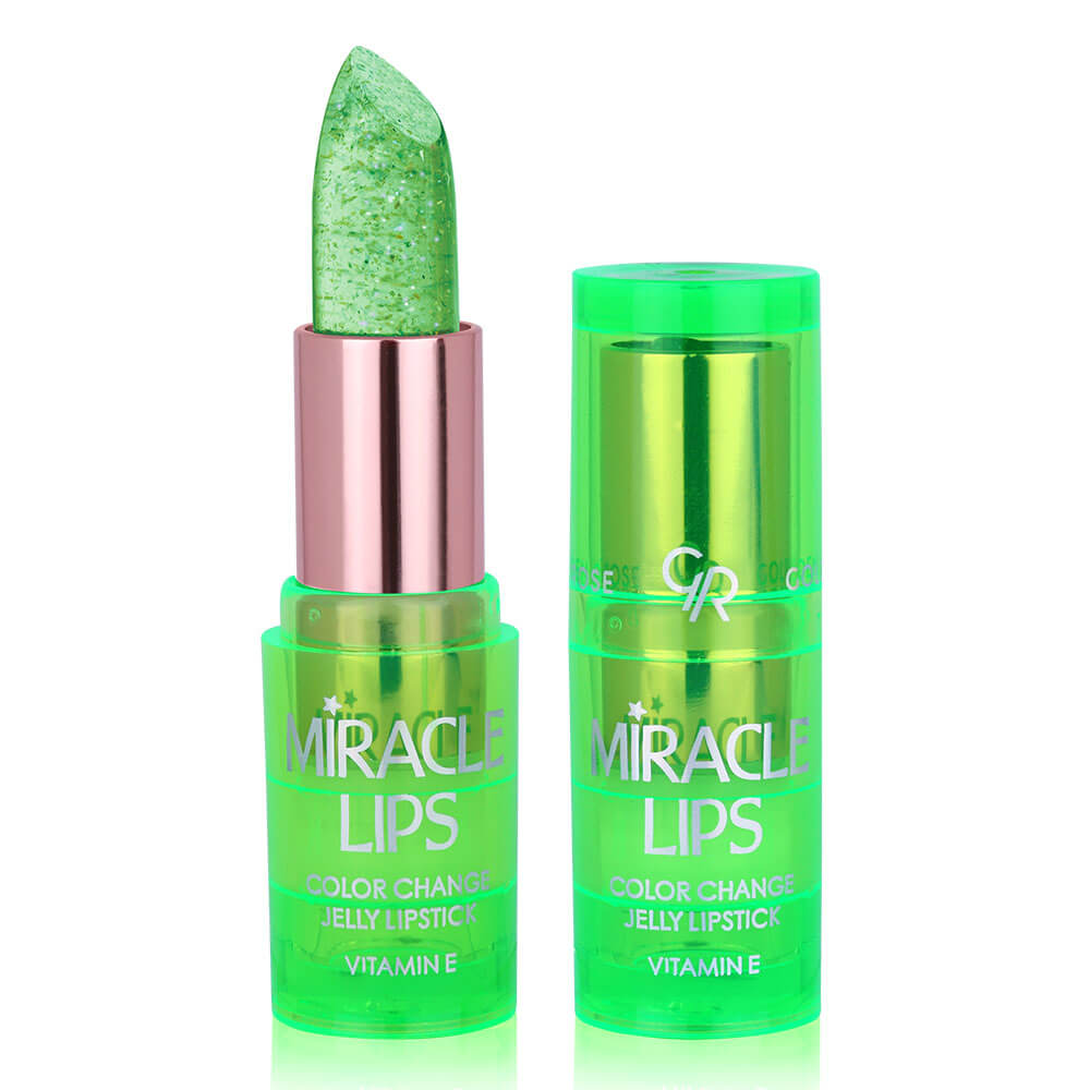 miracle-lips-102 Golden Rose MIRACLE LIPS PH COLOR CHANGE JELLY LIPSTICK 102 ΠΡΑΣΙΝΟ 3.7g - Image 1