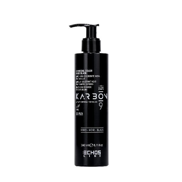 echos-line-karbon-9-color-mask-240ml Echos Line Karbon 9 Charcoal Color Mask Black 240ml - Image 1