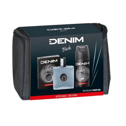 Denim Black Men's Gift Bag SET