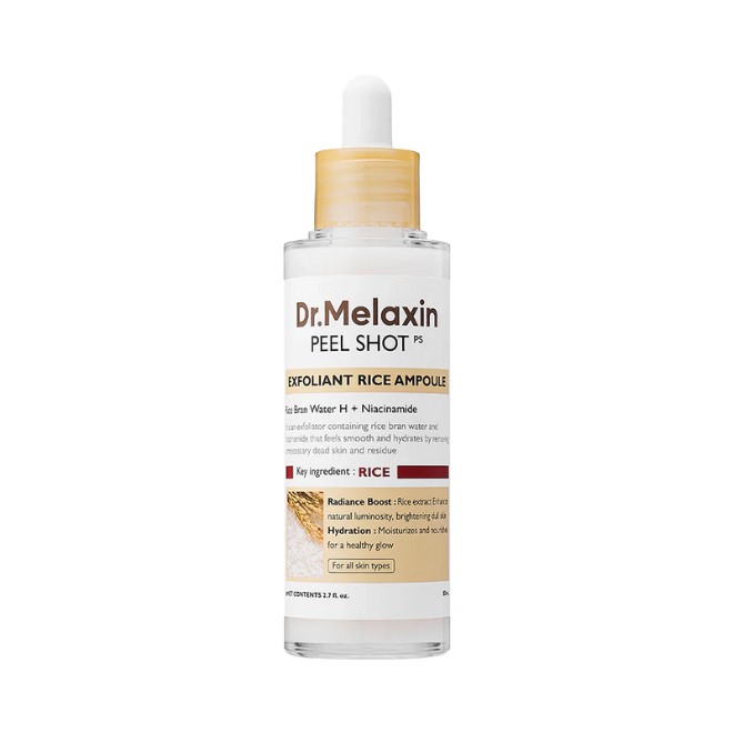 Dr-Melaxin-Peel-Shot-Exfoliant-White-Rice-Ampoule-80ml Dr.Melaxin Peel Shot Exfoliant White Rice Ampoule 80ml - Image 1