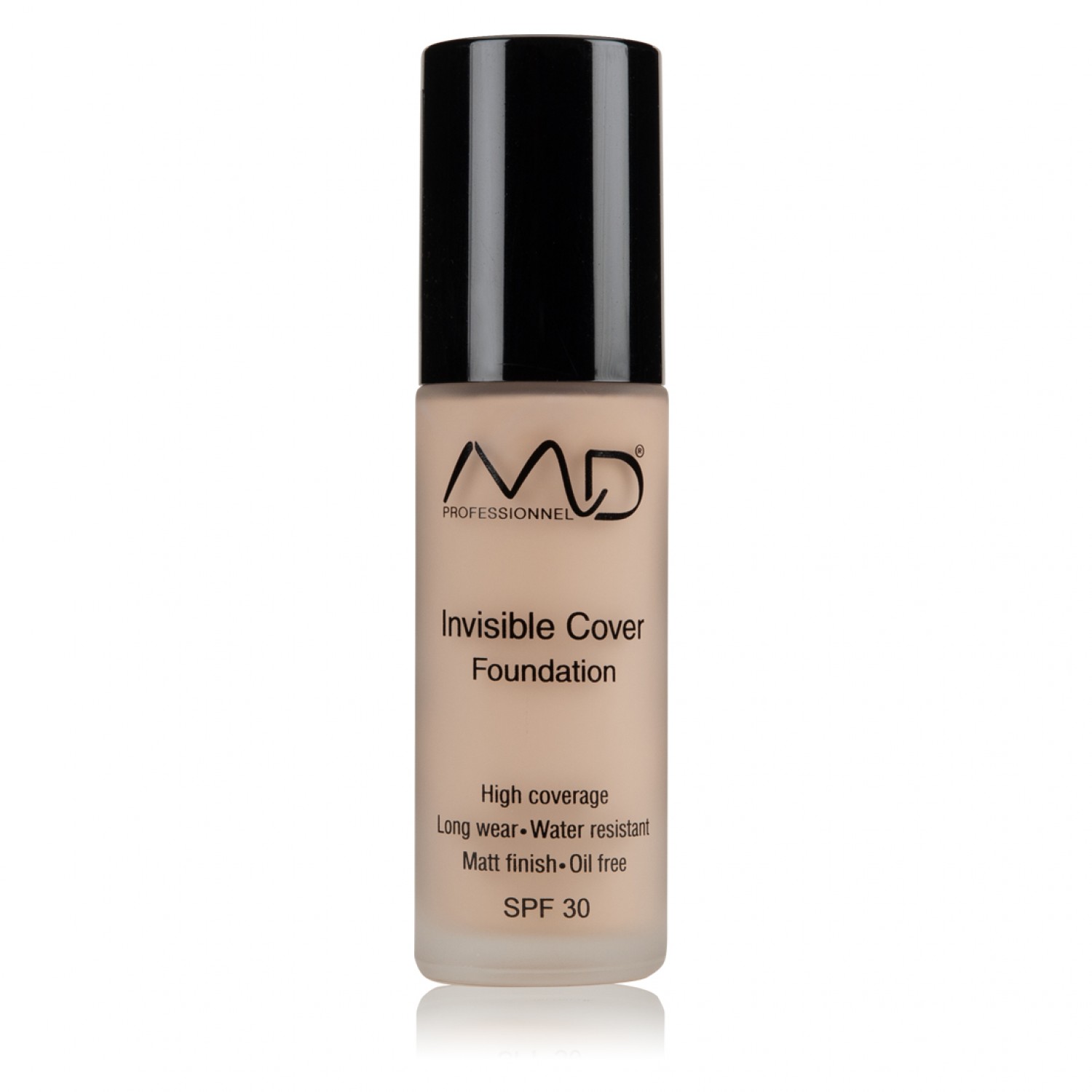 02-1500x1500 MD Professionnel Invisible Cover Foundation 02-Warm Beige 30ml - Image 1