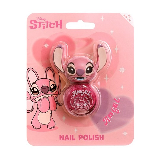 air-val-angel-nail-polish-with-3d-cap-fucshia-8ml Air-Val Disney Stitch Angel Nail Polish with 3D Cap Fuchsia Glitter 8ml - Image 1