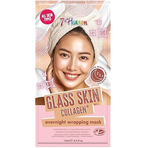 083800071432 7th Heaven Glass Skin Collagen Overnight Wrapping Mask 15ml - Image 1